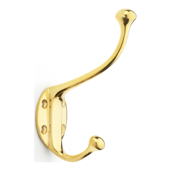 AW772UB • Unlacquered Brass • Alexander & Wilks Traditional Hat & Coat Hook